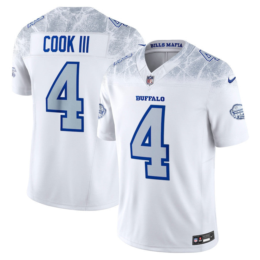 James Cook III 4 Buffalo Bills 2025 Rivalries Collection Limited Men Jersey - White