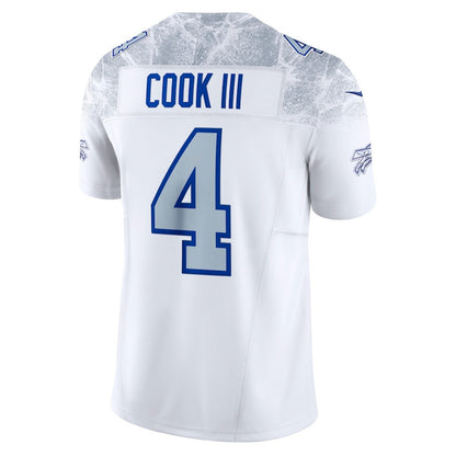 James Cook III 4 Buffalo Bills 2025 Rivalries Collection Limited Men Jersey - White