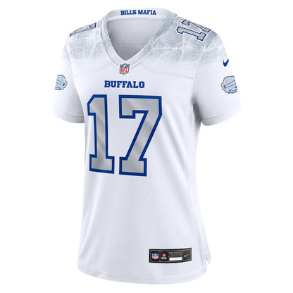 Josh Allen 17 Buffalo Bills Women's 2025 Rivalries Collection Game Jersey - White