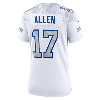 Josh Allen 17 Buffalo Bills Women's 2025 Rivalries Collection Game Jersey - White