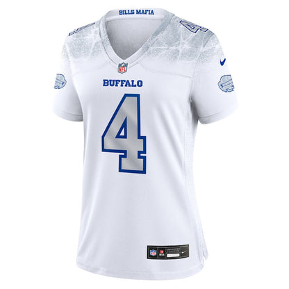 James Cook III 4 Buffalo Bills Women's 2025 Rivalries Collection Game Jersey - White