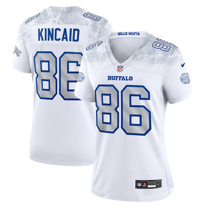 Dalton Kincaid 86 Buffalo Bills Women's 2025 Rivalries Collection Game Jersey - White