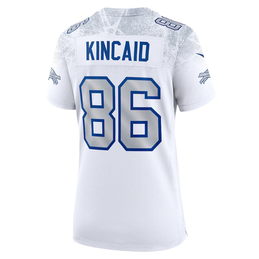 Dalton Kincaid 86 Buffalo Bills Women's 2025 Rivalries Collection Game Jersey - White