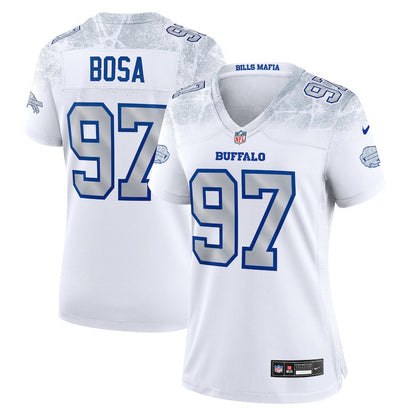 Joey Bosa 97 Buffalo Bills Women's 2025 Rivalries Collection Game Jersey - White