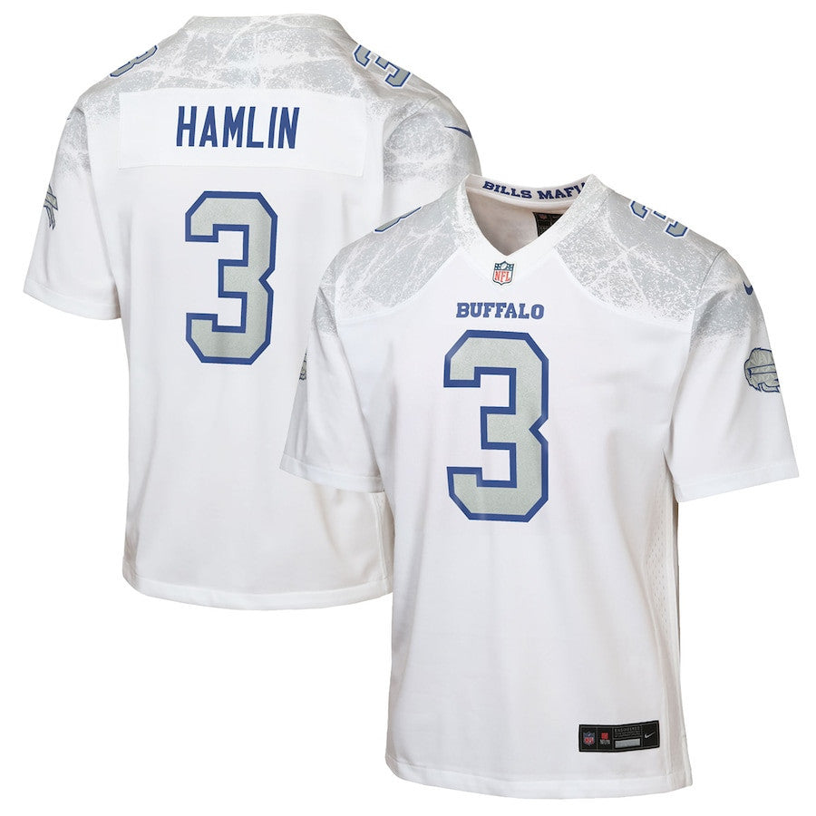 Damar Hamlin 3 Buffalo Bills YOUTH 2025 Rivalries Collection Game Jersey - White