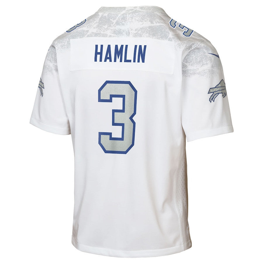 Damar Hamlin 3 Buffalo Bills YOUTH 2025 Rivalries Collection Game Jersey - White