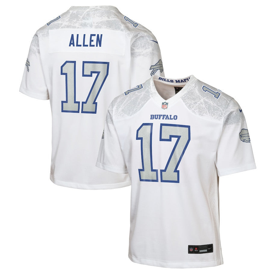 Josh Allen 17 Buffalo Bills YOUTH 2025 Rivalries Collection Game Jersey - White