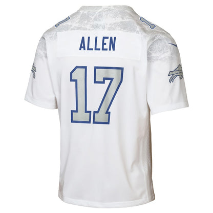 Josh Allen 17 Buffalo Bills YOUTH 2025 Rivalries Collection Game Jersey - White