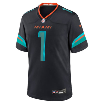 Tua Tagovailoa 1 Miami Dolphins 2025 Rivalries Collection Game Men Jersey - Pitch Blue