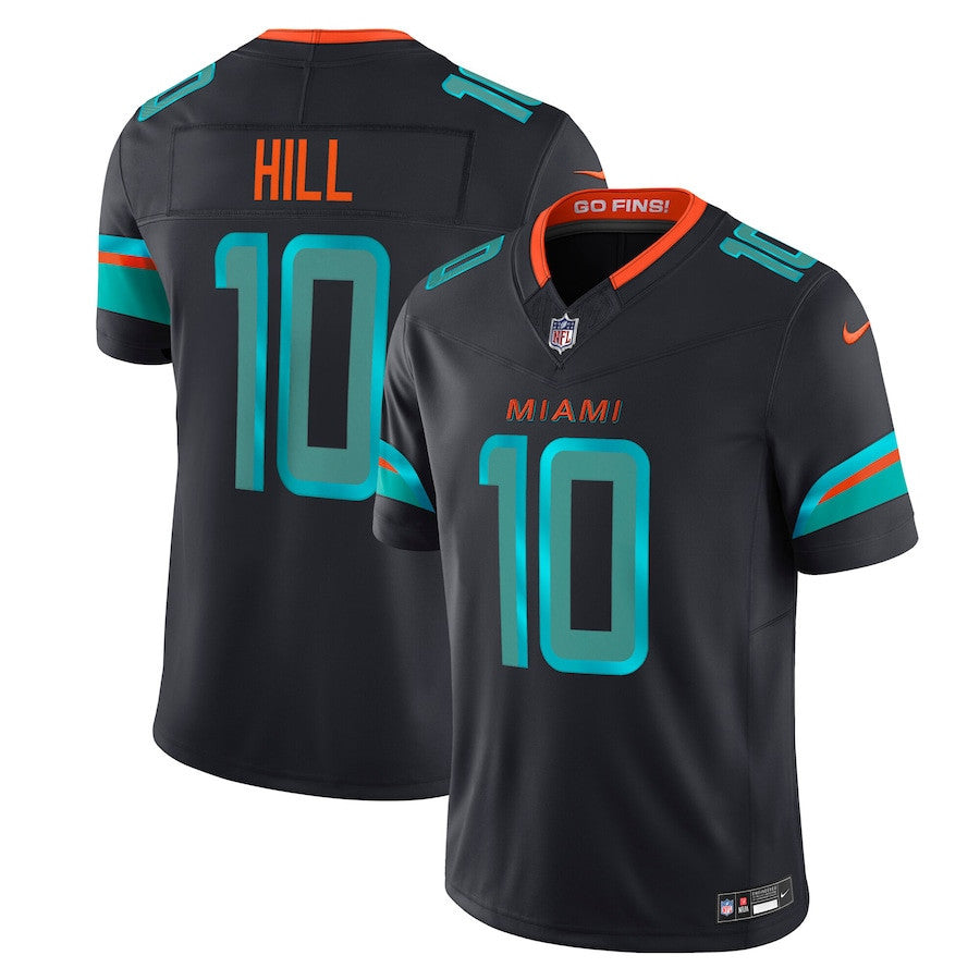 Tyreek Hill 10 Miami Dolphins 2025 Rivalries Collection Limited Men Jersey - Pitch Blue