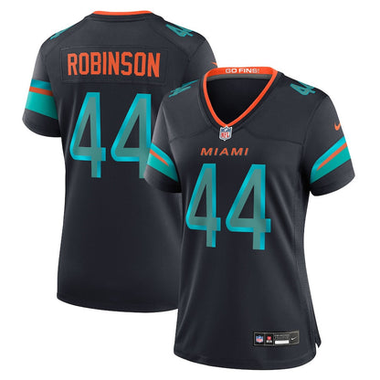 Chop Robinson 44 Miami Dolphins Women's 2025 Rivalries Collection Game Jersey - Pitch Blue