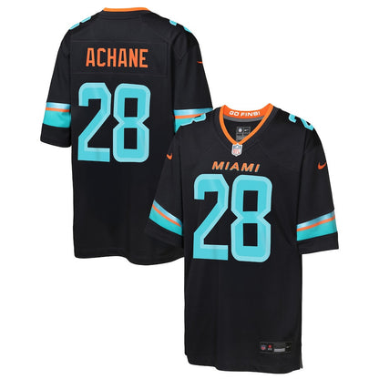 De'Von Achane 28 Miami Dolphins YOUTH 2025 Rivalries Collection Game Jersey - Pitch Blue