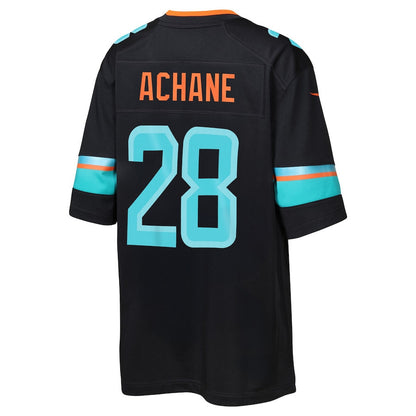 De'Von Achane 28 Miami Dolphins YOUTH 2025 Rivalries Collection Game Jersey - Pitch Blue