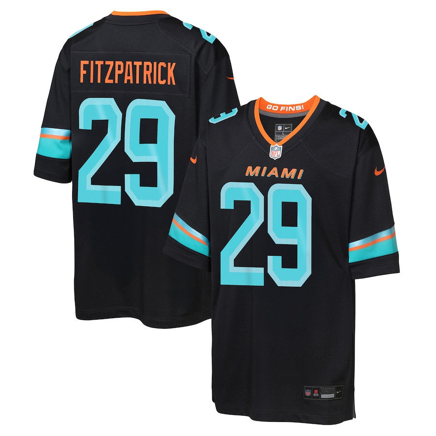 Minkah Fitzpatrick 29 Miami Dolphins YOUTH 2025 Rivalries Collection Game Jersey - Pitch Blue