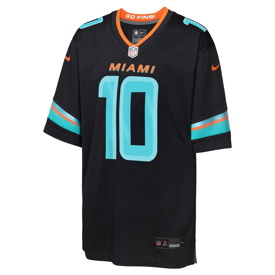 Tyreek Hill 10 Miami Dolphins YOUTH 2025 Rivalries Collection Game Jersey - Pitch Blue