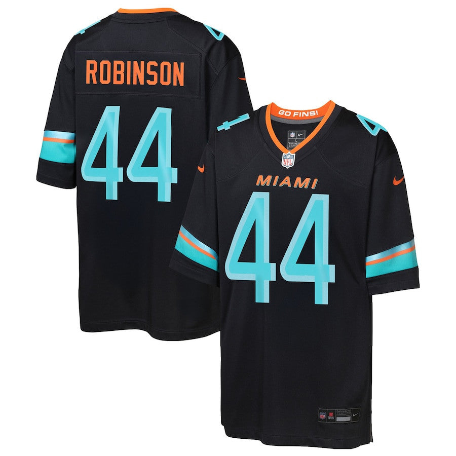 Chop Robinson 44 Miami Dolphins YOUTH 2025 Rivalries Collection Game Jersey - Pitch Blue