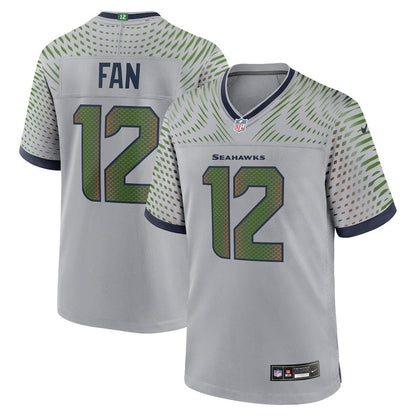 12s Seattle Seahawks 2025 Rivalries Collection Game Men Jersey - Wolf Gray