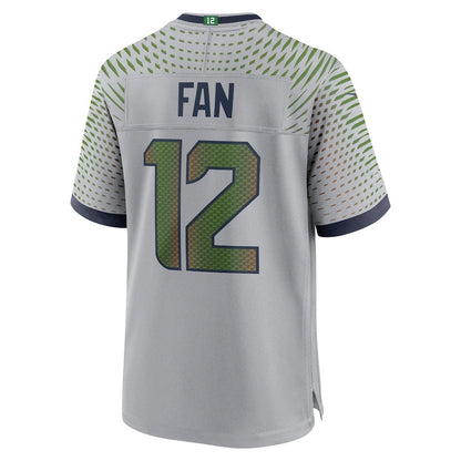12s Seattle Seahawks 2025 Rivalries Collection Game Men Jersey - Wolf Gray