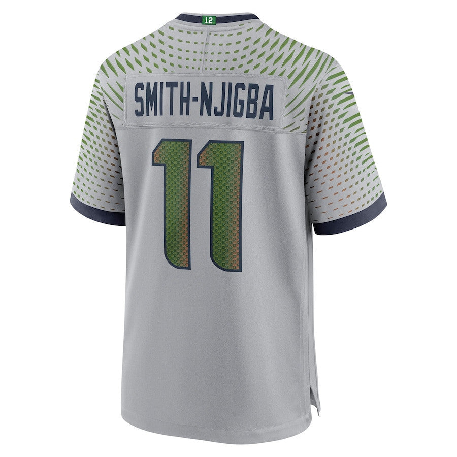 Jaxon Smith-Njigba 11 Seattle Seahawks 2025 Rivalries Collection Game Men Jersey - Wolf Gray