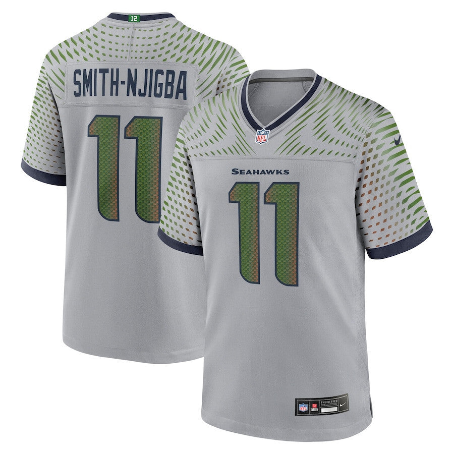 Jaxon Smith-Njigba 11 Seattle Seahawks 2025 Rivalries Collection Game Men Jersey - Wolf Gray