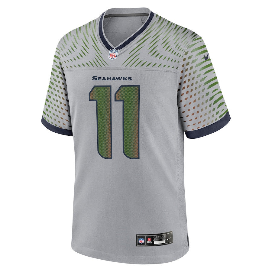 Jaxon Smith-Njigba 11 Seattle Seahawks 2025 Rivalries Collection Game Men Jersey - Wolf Gray