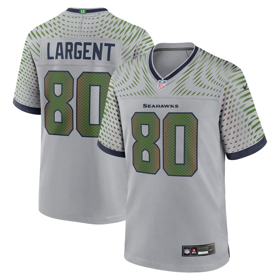 Steve Largent 80 Seattle Seahawks 2025 Rivalries Collection Game Men Jersey - Wolf Gray