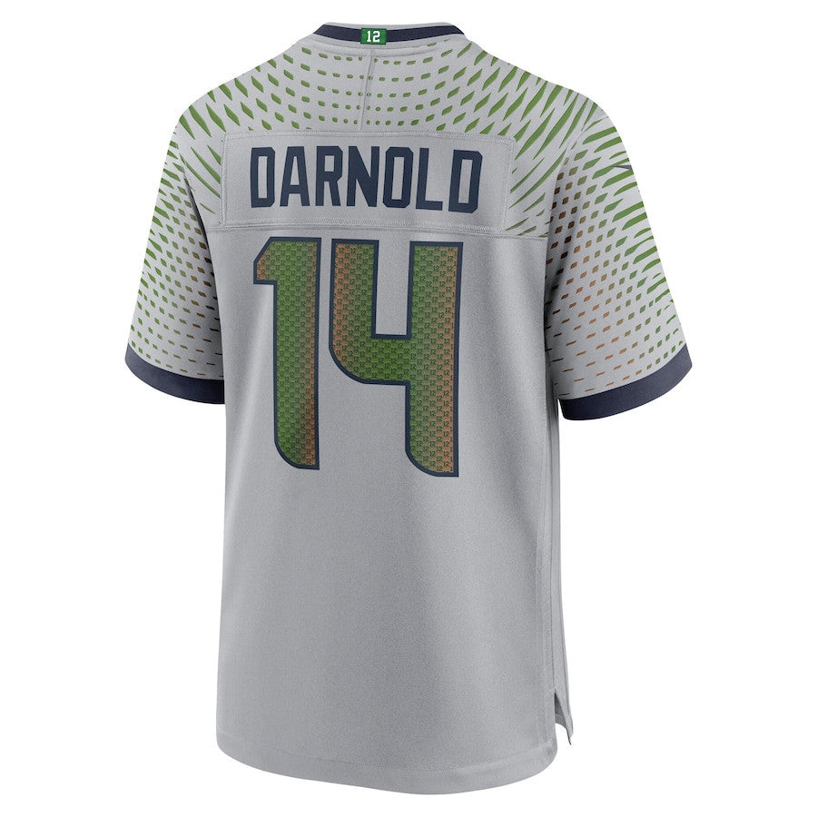 Sam Darnold 14 Seattle Seahawks 2025 Rivalries Collection Game Men Jersey - Wolf Gray