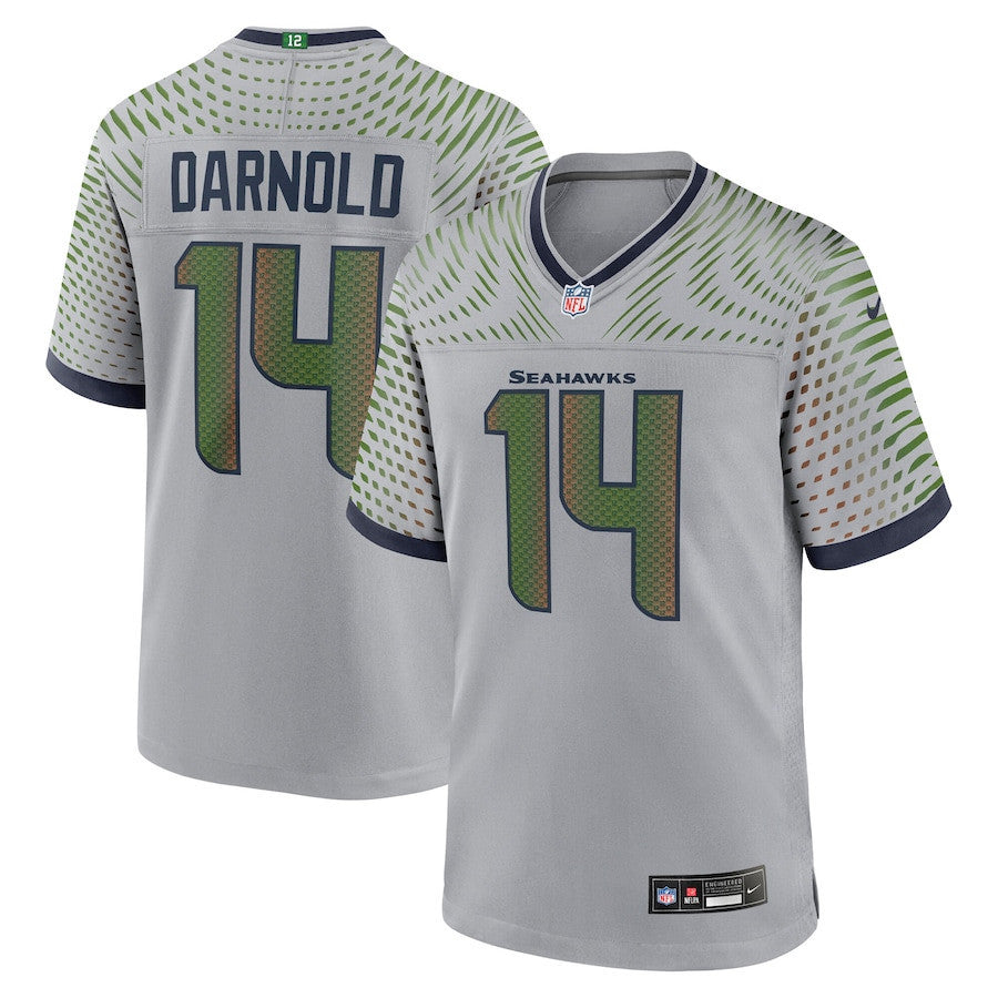 Sam Darnold 14 Seattle Seahawks 2025 Rivalries Collection Game Men Jersey - Wolf Gray