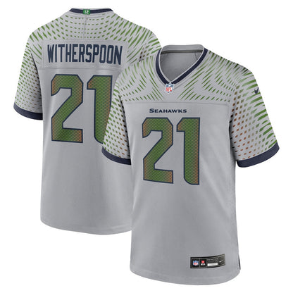Devon Witherspoon 21 Seattle Seahawks 2025 Rivalries Collection Game Men Jersey - Wolf Gray