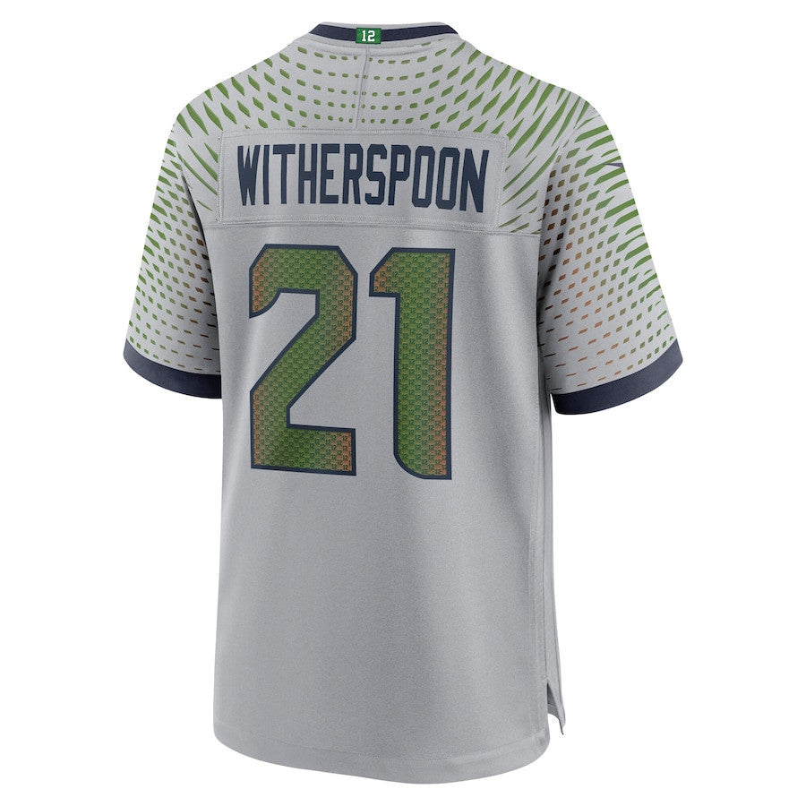 Devon Witherspoon 21 Seattle Seahawks 2025 Rivalries Collection Game Men Jersey - Wolf Gray