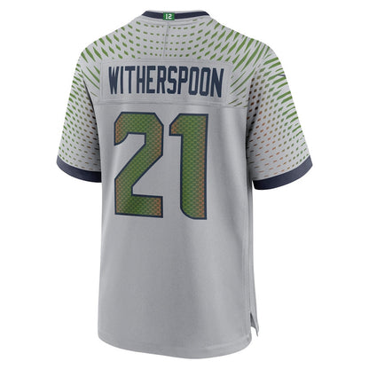 Devon Witherspoon 21 Seattle Seahawks 2025 Rivalries Collection Game Men Jersey - Wolf Gray