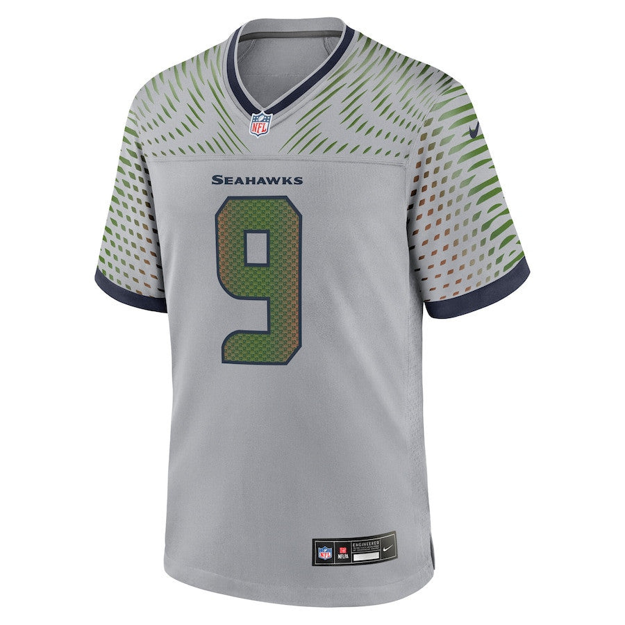 Kenneth Walker III 9 Seattle Seahawks 2025 Rivalries Collection Game Men Jersey - Wolf Gray