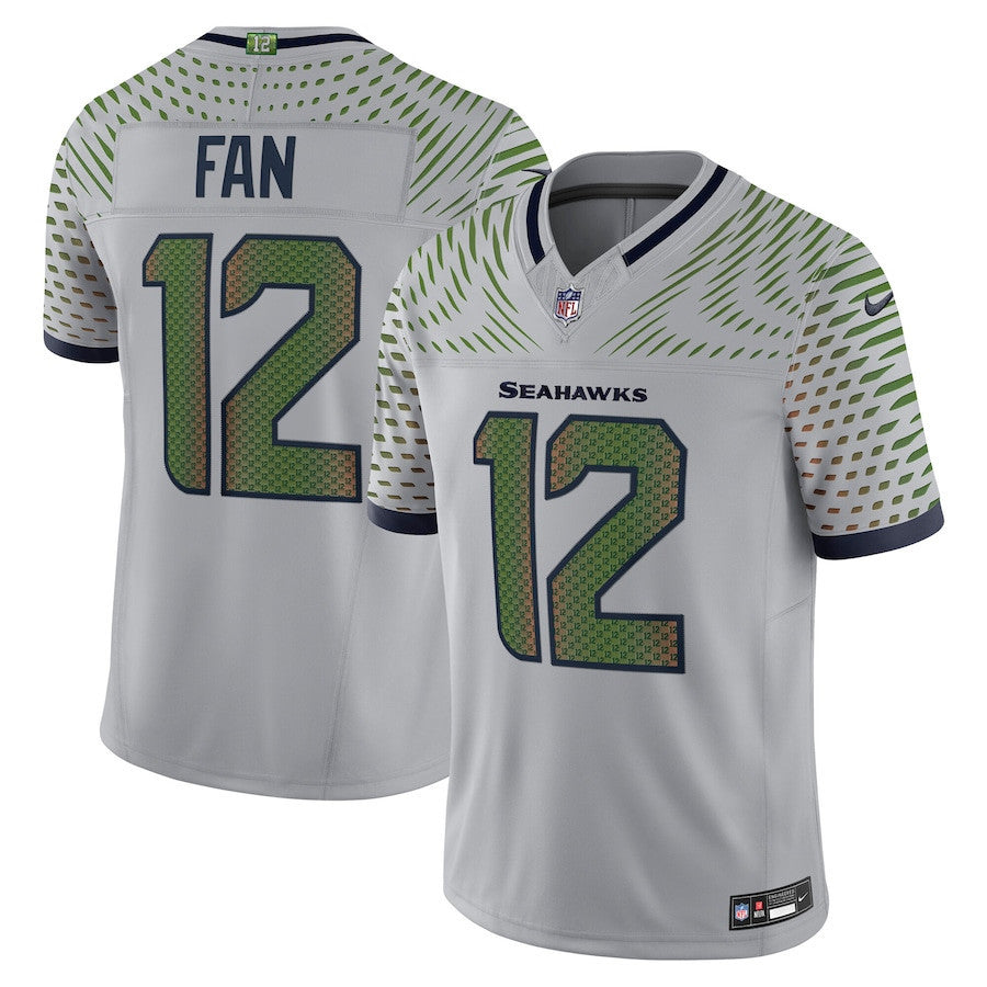 12s Seattle Seahawks 2025 Rivalries Collection Limited Men Jersey - Wolf Gray