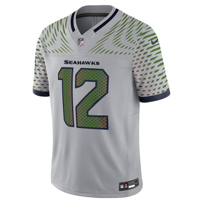 12s Seattle Seahawks 2025 Rivalries Collection Limited Men Jersey - Wolf Gray