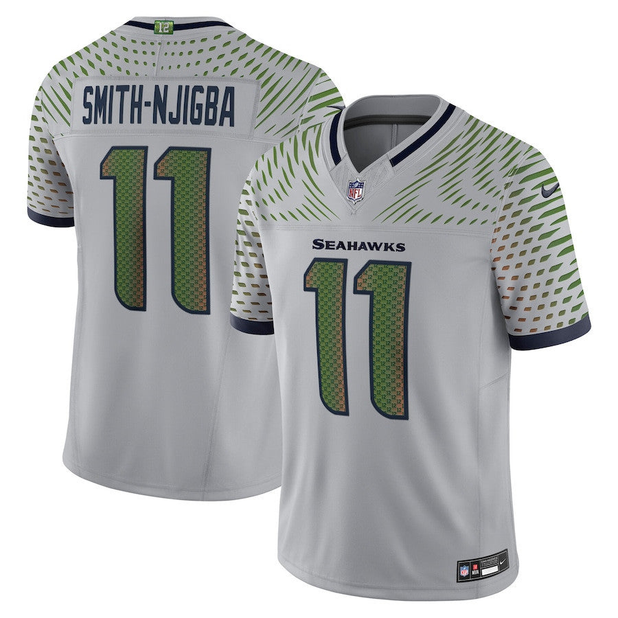 Jaxon Smith-Njigba 11 Seattle Seahawks 2025 Rivalries Collection Limited Men Jersey - Wolf Gray