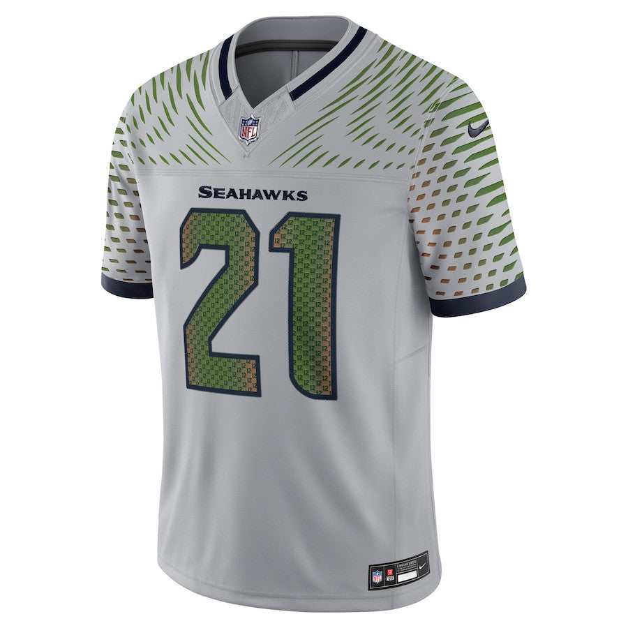 Devon Witherspoon 21 Seattle Seahawks 2025 Rivalries Collection Limited Men Jersey - Wolf Gray