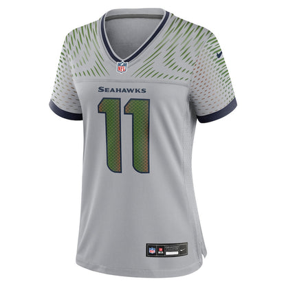 Jaxon Smith-Njigba 11 Seattle Seahawks Women's 2025 Rivalries Collection Game Jersey - Wolf Gray