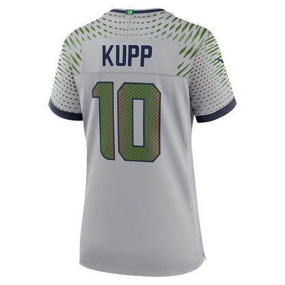 Cooper Kupp 10 Seattle Seahawks Women's 2025 Rivalries Collection Game Jersey - Wolf Gray
