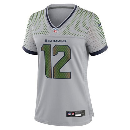 12s Seattle Seahawks Women's 2025 Rivalries Collection Game Jersey - Wolf Gray
