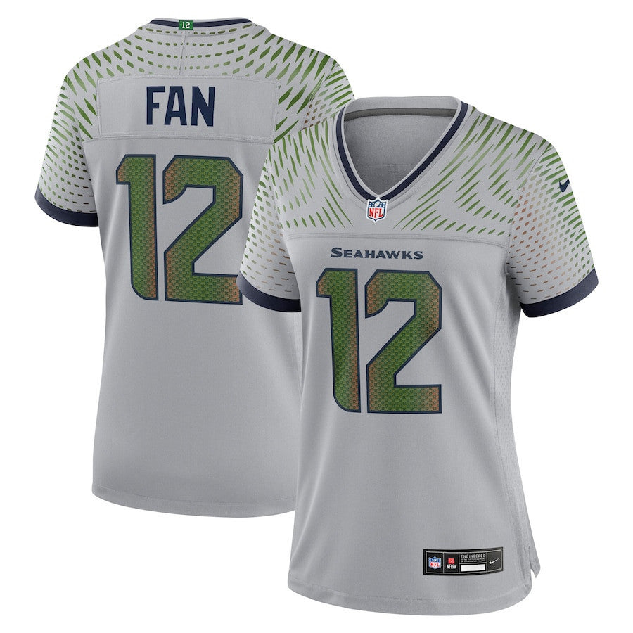 12s Seattle Seahawks Women's 2025 Rivalries Collection Game Jersey - Wolf Gray