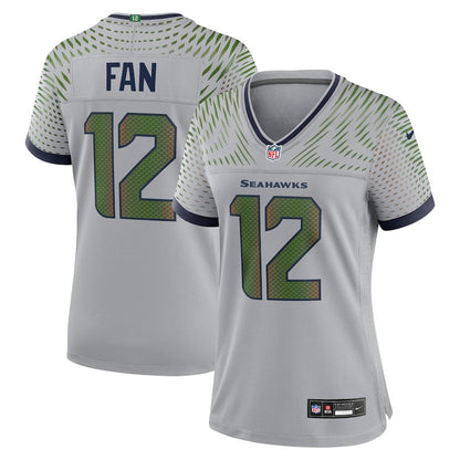 12s Seattle Seahawks Women's 2025 Rivalries Collection Game Jersey - Wolf Gray