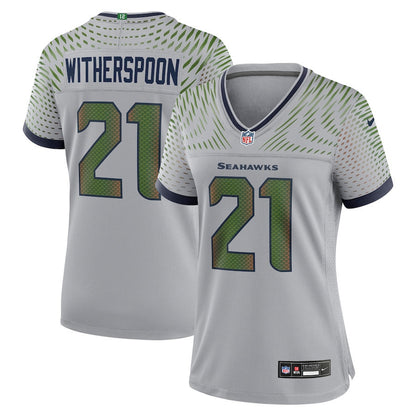 Devon Witherspoon 21 Seattle Seahawks Women's 2025 Rivalries Collection Game Jersey - Wolf Gray