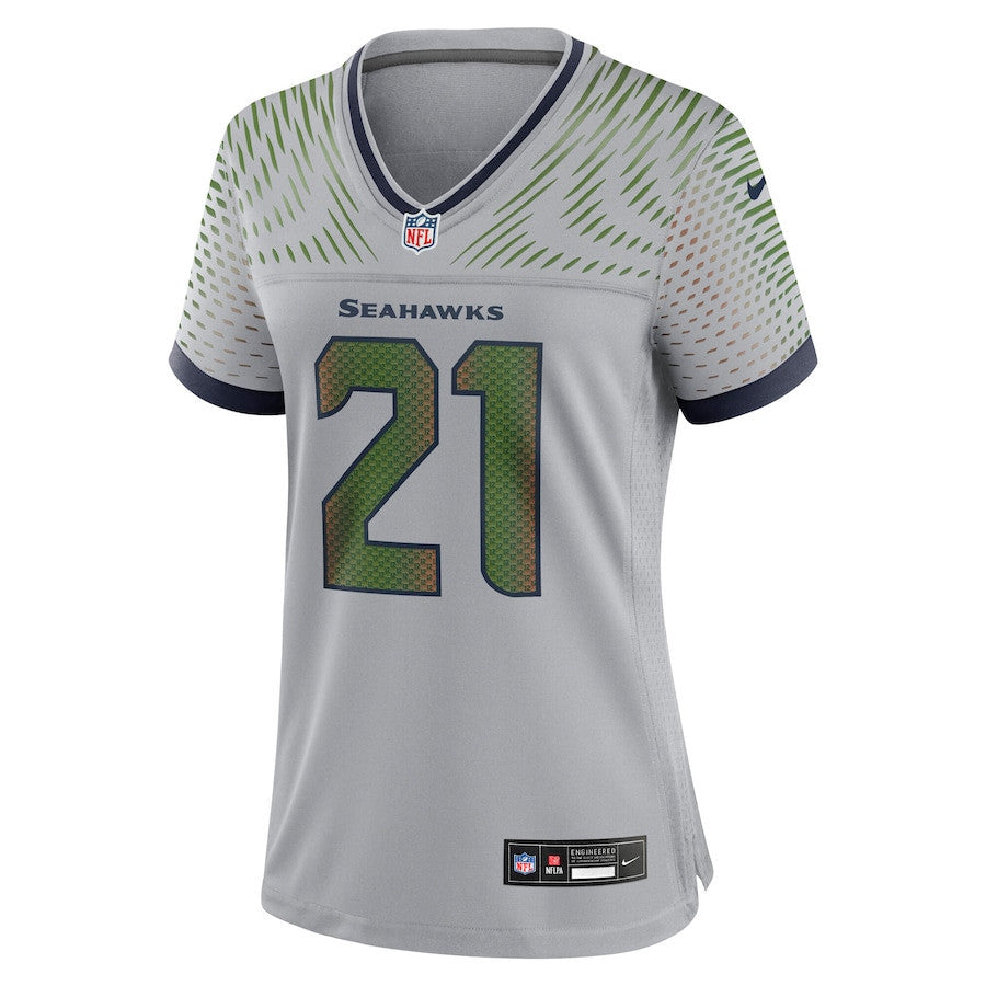 Devon Witherspoon 21 Seattle Seahawks Women's 2025 Rivalries Collection Game Jersey - Wolf Gray
