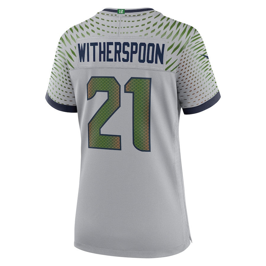 Devon Witherspoon 21 Seattle Seahawks Women's 2025 Rivalries Collection Game Jersey - Wolf Gray