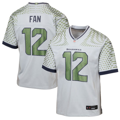 12s Seattle Seahawks YOUTH 2025 Rivalries Collection Game Jersey - Wolf Gray
