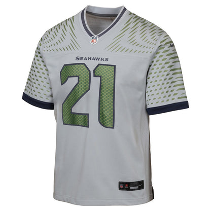Devon Witherspoon 21 Seattle Seahawks YOUTH 2025 Rivalries Collection Game Jersey - Wolf Gray