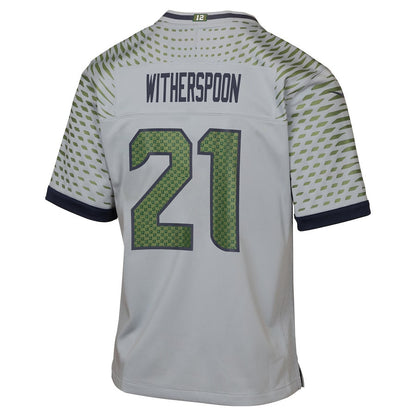 Devon Witherspoon 21 Seattle Seahawks YOUTH 2025 Rivalries Collection Game Jersey - Wolf Gray