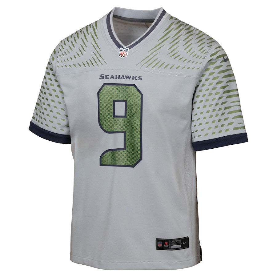 Kenneth Walker III 9 Seattle Seahawks YOUTH 2025 Rivalries Collection Game Jersey - Wolf Gray