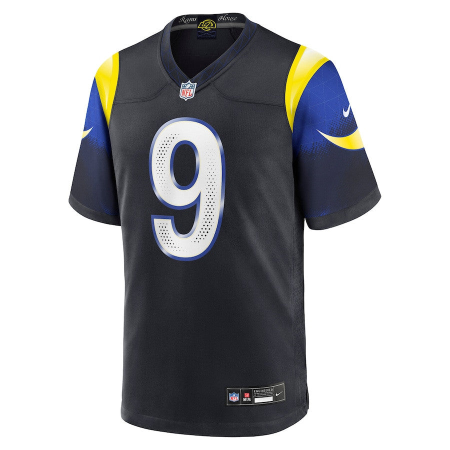 Matthew Stafford 9 Los Angeles Rams 2025 Rivalries Collection Game Men Jersey - Midnight Blue
