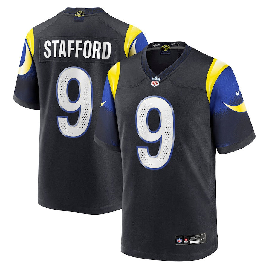 Matthew Stafford 9 Los Angeles Rams 2025 Rivalries Collection Game Men Jersey - Midnight Blue